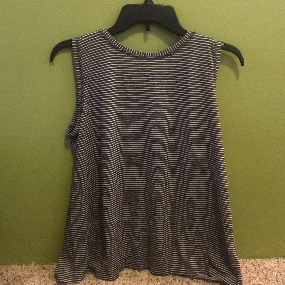 Athleta stripes open back sleeveless